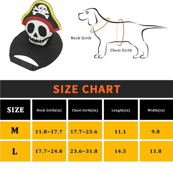 Glowing Pirate Dog Costume Halloween - Picture 3 of 11